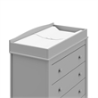 Stork Craft USA Graco Noah 3-Drawer Engineered Wood Chest w/ Topper in Gray