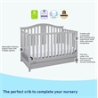 Stork Craft USA Graco Solano Wood 4-in-1 Convertible Crib with Drawer in Gray