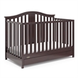 Stork Craft USA Graco Solano Wood 4-in-1 Convertible Crib with Drawer - Gray