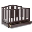 Stork Craft USA Graco Solano Wood 4-in-1 Convertible Crib with Drawer - Gray