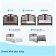 Stork Craft USA Graco Solano Wood 4-in-1 Convertible Crib with Drawer - Gray