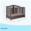 Stork Craft USA Graco Solano Wood 4-in-1 Convertible Crib with Drawer - Gray