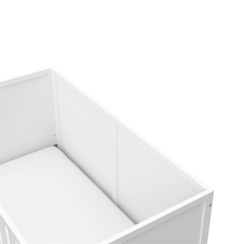 Stork Craft USA Graco Theo Wood 3-in-1 Convertible Crib in White