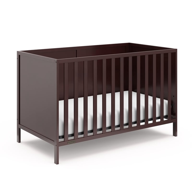 Stork Craft USA Graco Theo Wood 3-in-1 Convertible Crib in Espresso
