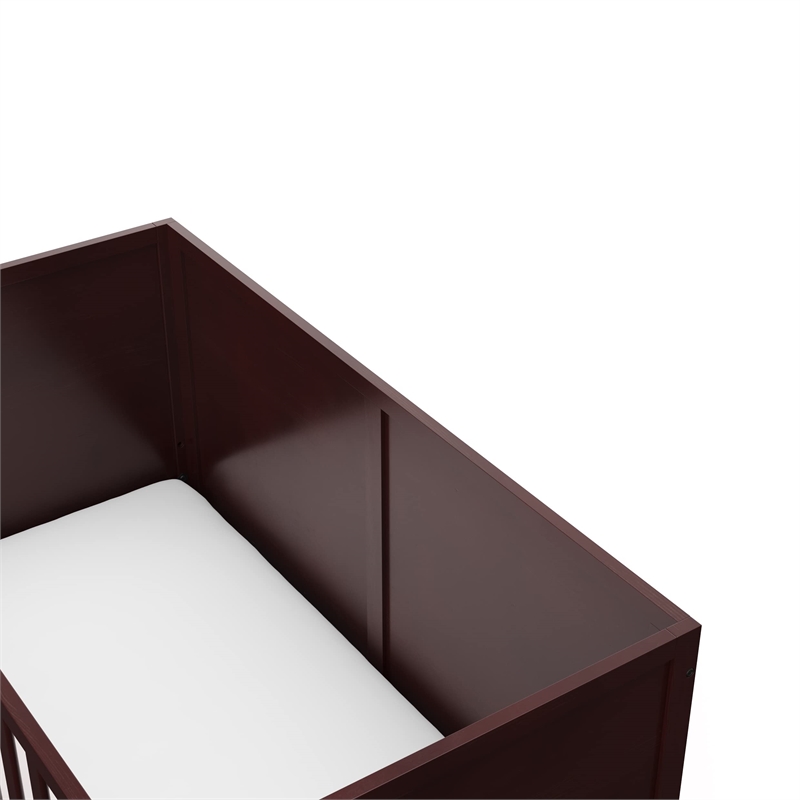 Stork Craft USA Graco Theo Wood 3-in-1 Convertible Crib in Espresso