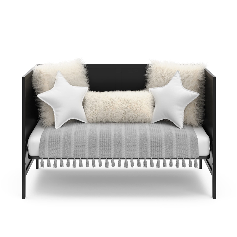 Stork Craft USA Graco Theo Wood 3-in-1 Convertible Crib in Black