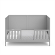 Stork Craft USA Graco Theo Wood 3-in-1 Convertible Crib in Pebble Gray