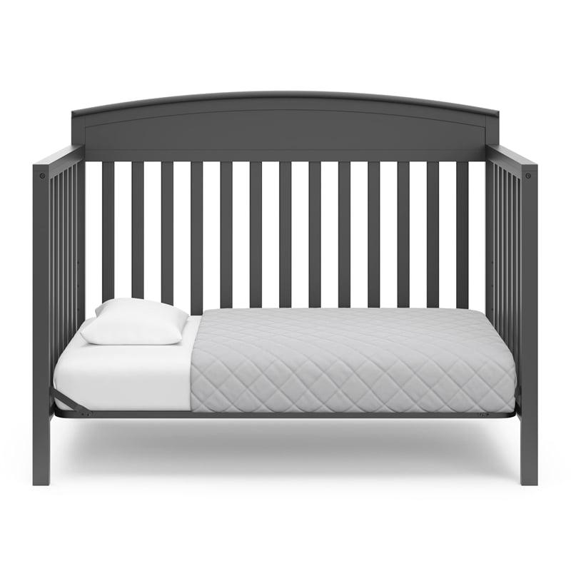 Stork Craft USA Graco Benton Wood 4-in-1 Convertible Crib in Gray