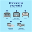 Stork Craft USA Graco Benton Wood 4-in-1 Convertible Crib in Gray