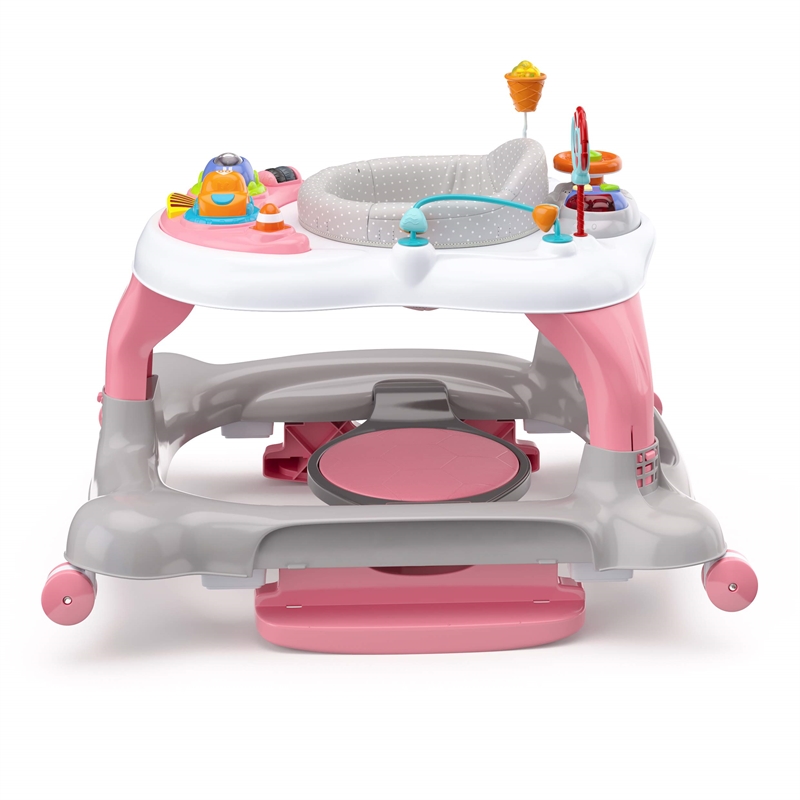 Stork Craft USA 3-in-1 Plastic Activity Walker with Jump Board in Pink