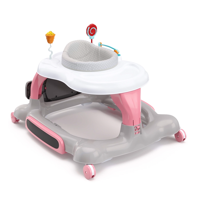 Stork Craft USA 3-in-1 Plastic Activity Walker with Jump Board in Pink