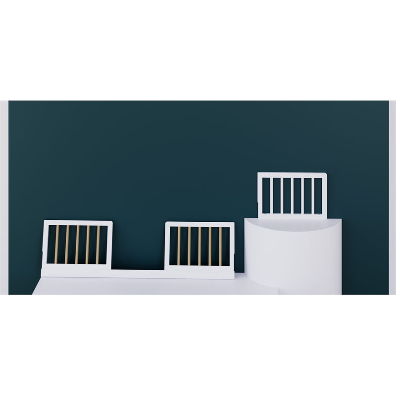 Stork Craft USA Graco Universal Wood Toddler Safety Guardrail Kit-Dowel in White