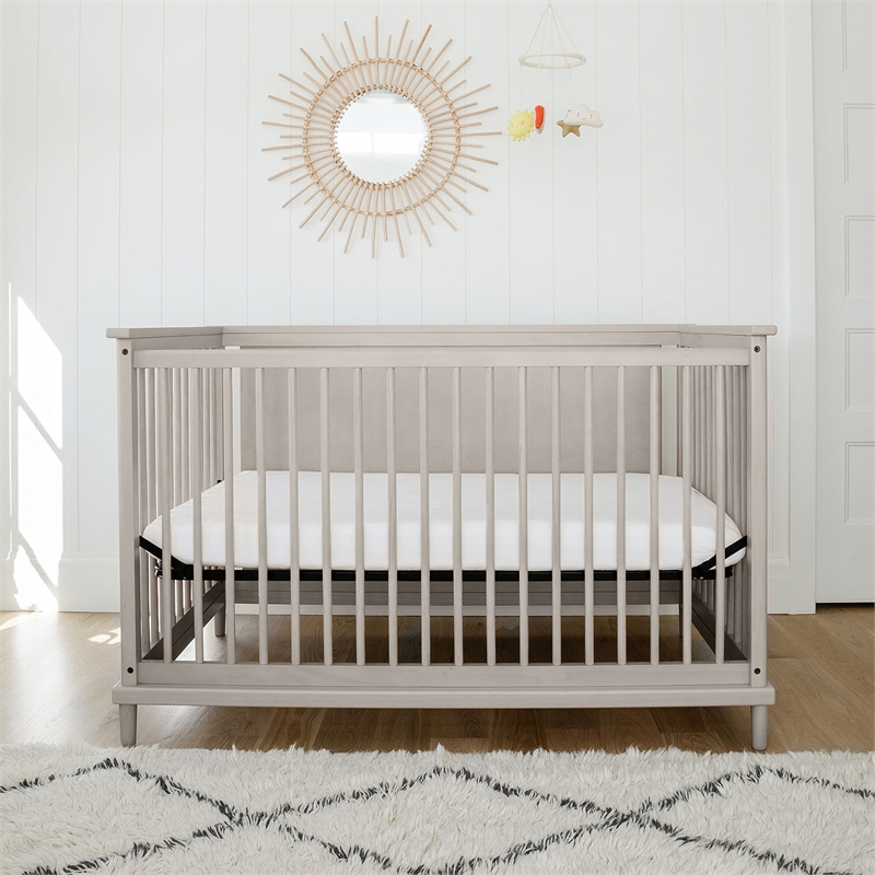 Stork Craft USA Motherly Timeless Wood 5-in-1 Crib and Playhouse in Beige