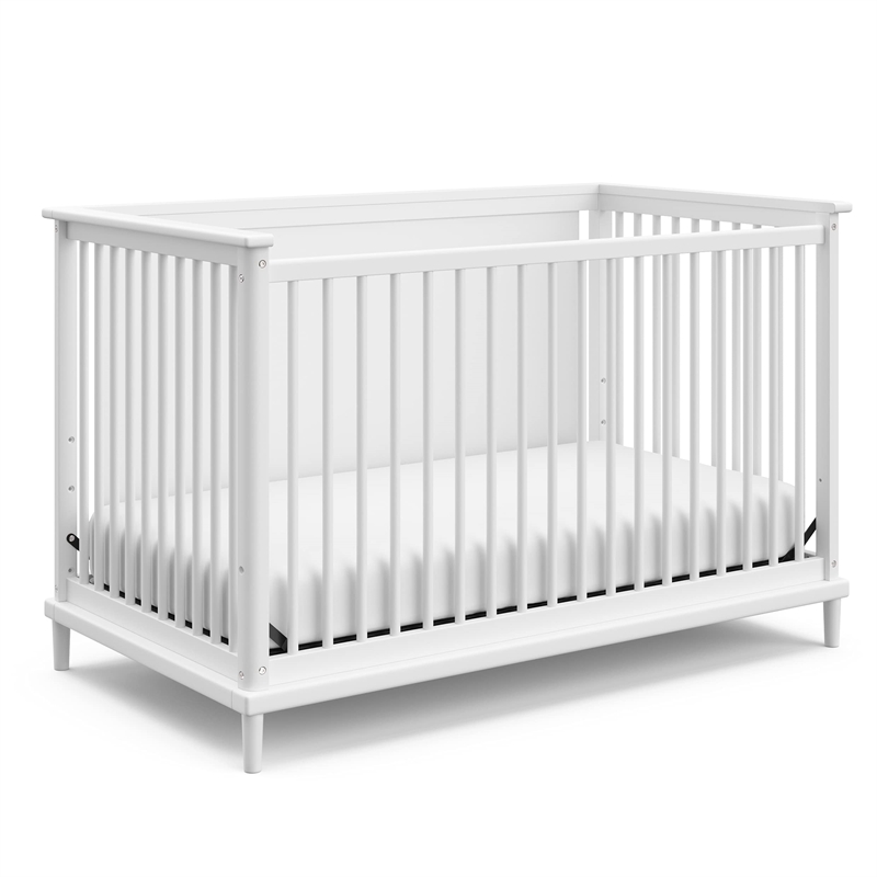 Stork Craft USA Motherly Timeless Wood 5-in-1 Crib and Playhouse in Pebble Gray