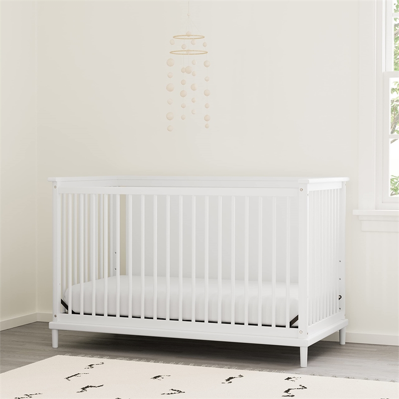 Stork Craft USA Motherly Timeless Wood 5-in-1 Crib and Playhouse in Pebble Gray