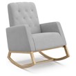 Stork Craft USA Northern Lights Fabric & Wood Nursery Rocker in Steel/Natural