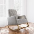 Stork Craft USA Northern Lights Fabric & Wood Nursery Rocker in Steel/Natural