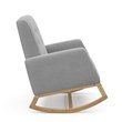 Stork Craft USA Northern Lights Fabric & Wood Nursery Rocker in Steel/Natural
