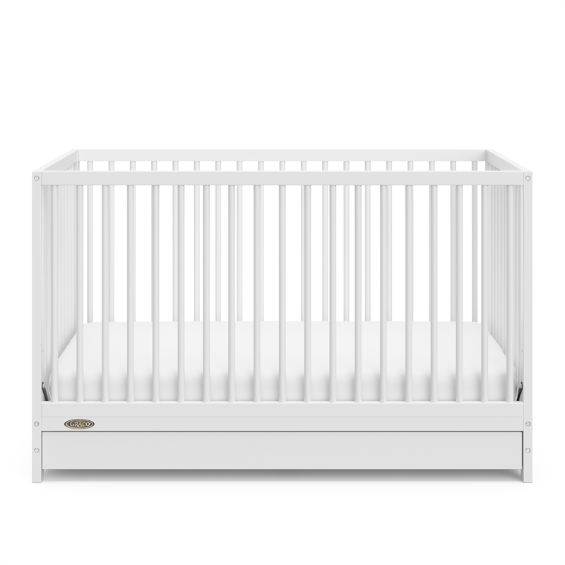 Stork Craft USA Teddi 5-in-1 Wood Convertible Crib w/ Drawer in White