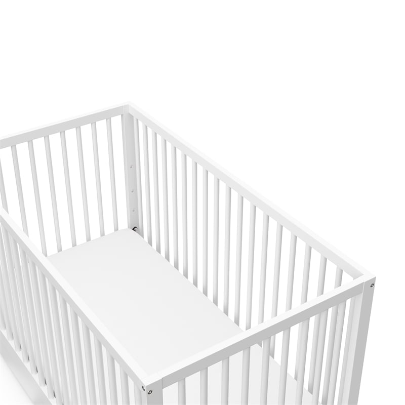 Stork Craft USA Teddi 5-in-1 Wood Convertible Crib w/ Drawer in White