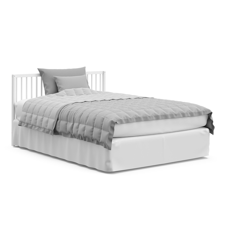 Stork Craft USA Teddi 5-in-1 Wood Convertible Crib w/ Drawer in White