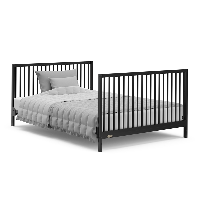 Stork Craft USA Teddi 5-in-1 Wood Convertible Crib w/ Drawer in Black