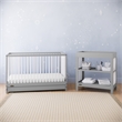 Stork Craft USA Teddi 5-in-1 Wood Convertible Crib w/ Drawer in Pebble Gray