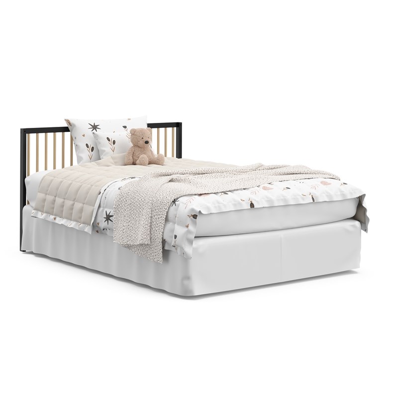 Stork Craft USA Teddi 5-in-1 Wood Convertible Crib w/ Drawer in Black/Driftwood