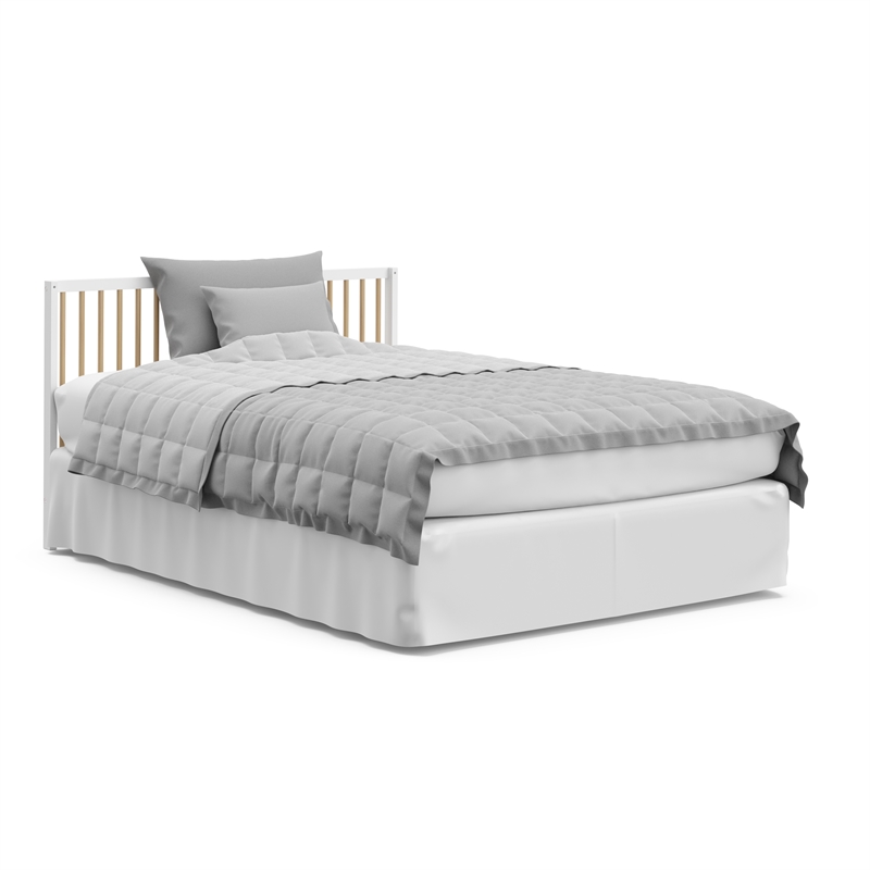 Stork Craft USA Teddi 5-in-1 Wood Convertible Crib w/ Drawer in White/Driftwood