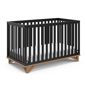 Stork Craft USA Santa Monica 5-in-1 Engineered Wood Convertible Crib in Black