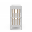 Stork Craft USA Teddi Wood Changing Table with Changing Pad in Driftwood/White