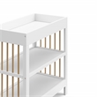 Stork Craft USA Teddi Wood Changing Table with Changing Pad in Driftwood/White