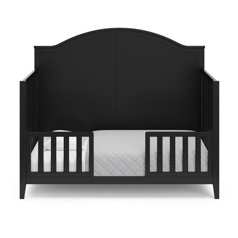 Stork Craft USA Universal Wood Toddler Safety Guardrail Kit in Black