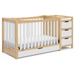 Stork Craft USA Remi 4-in-1 Wood Convertible Crib & Changer in White/Natural