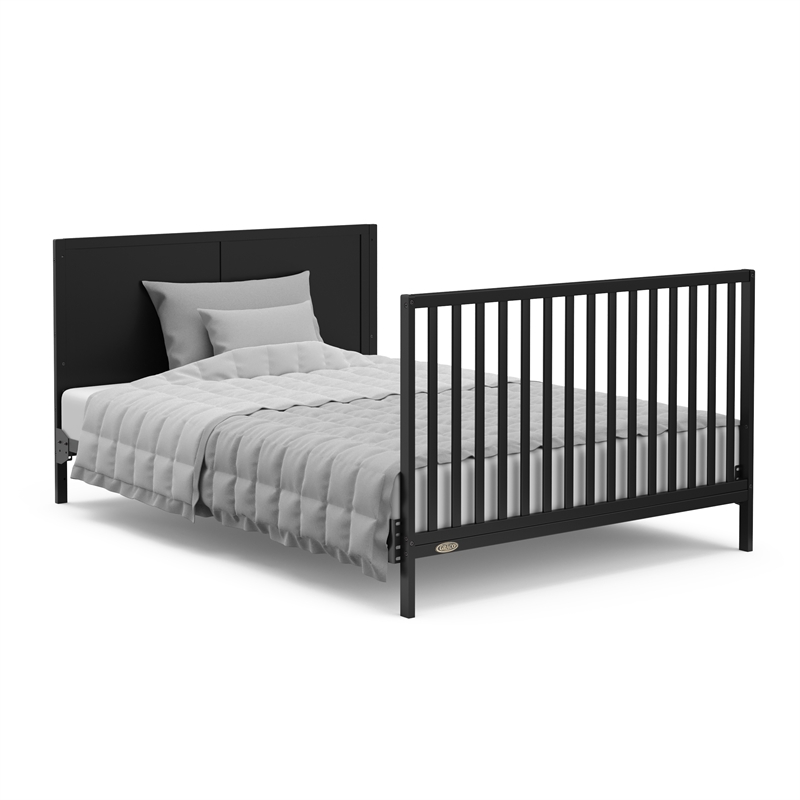 Stork Craft USA Melrose 5-in-1 Wood Convertible Crib with Drawer in Black
