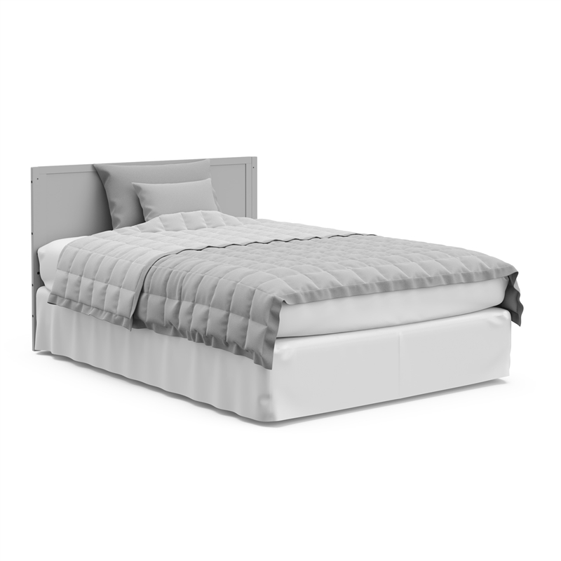 Stork Craft USA Melrose 5-in-1 Wood Convertible Crib with Drawer in Pebble Gray