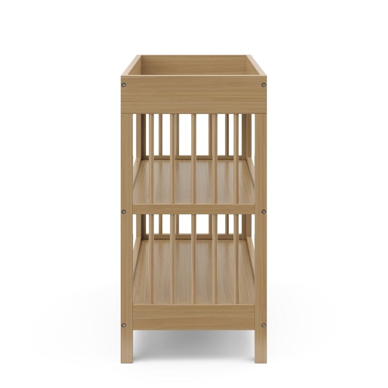 Stork Craft USA Teddi Wood Changing Table with Changing Pad in Driftwood