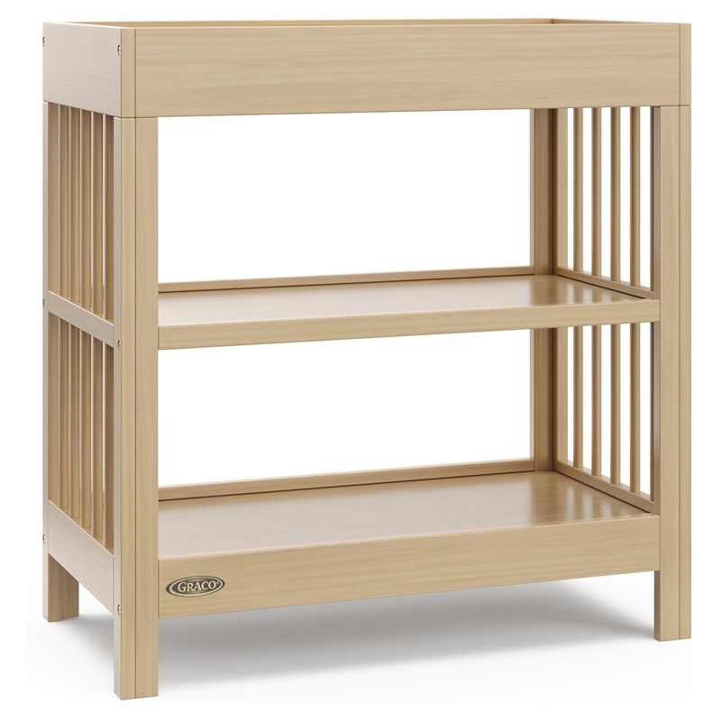 Stork Craft USA Teddi Wood Changing Table with Changing Pad in Driftwood