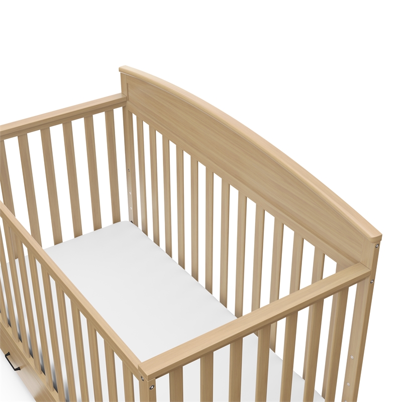 Stork Craft USA Benton 5-in-1 Wood Convertible Crib with Drawer in Driftwood
