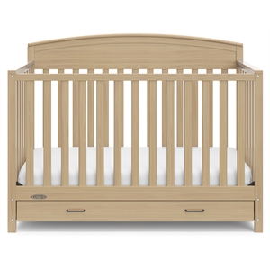 Stork Craft USA Benton 5-in-1 Wood Convertible Crib with Drawer in Driftwood