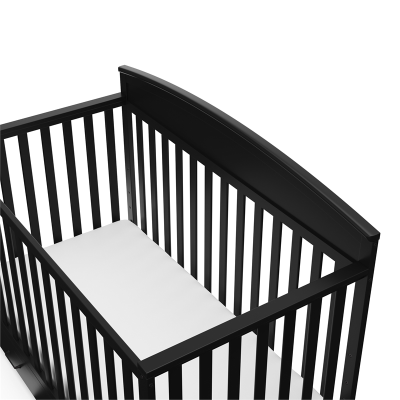 Stork Craft USA Benton 5-in-1 Wood Convertible Crib with Drawer in Black