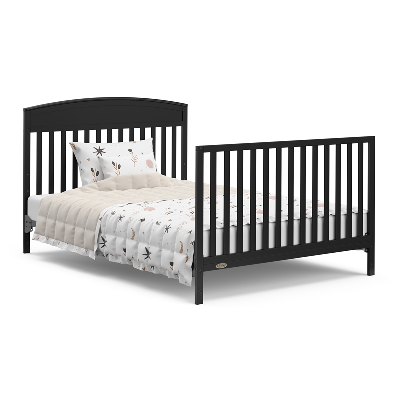 Stork Craft USA Benton 5-in-1 Wood Convertible Crib with Drawer in Black