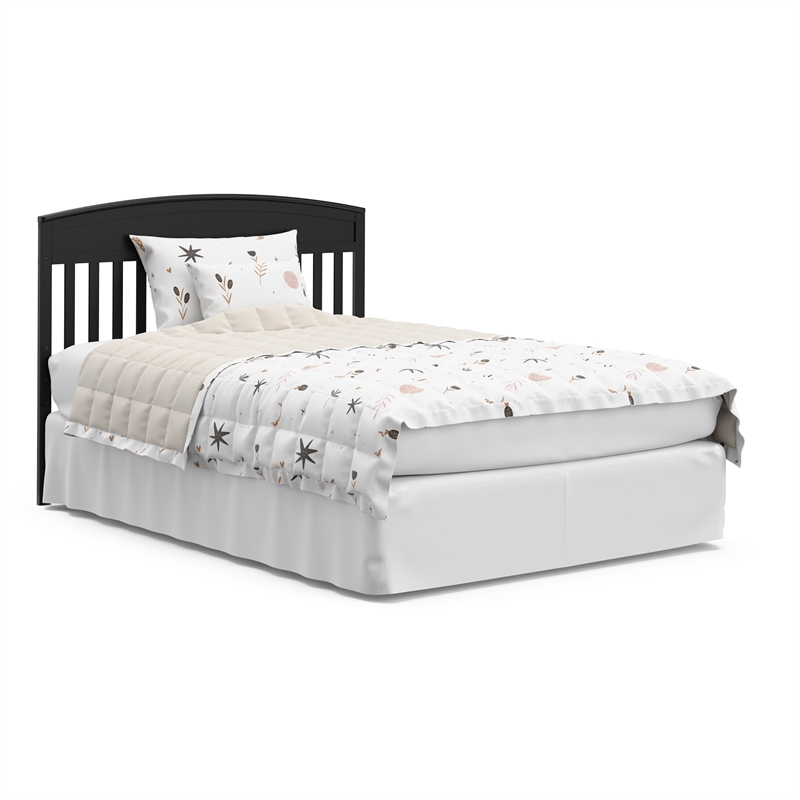 Stork Craft USA Benton 5-in-1 Wood Convertible Crib with Drawer in Black