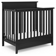 Stork Craft USA Petal 4-in-1 Engineered Wood Convertible Mini Crib in Black