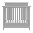 Stork Craft USA Petal 4-in-1 Engineered Wood Convertible Mini Crib in Gray
