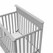 Stork Craft USA Petal 4-in-1 Engineered Wood Convertible Mini Crib in Gray
