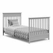 Stork Craft USA Petal 4-in-1 Engineered Wood Convertible Mini Crib in Gray
