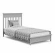 Stork Craft USA Petal 4-in-1 Engineered Wood Convertible Mini Crib in Gray