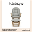 Storkcraft Hoop Glider and Ottoman - Natural with Light Gray