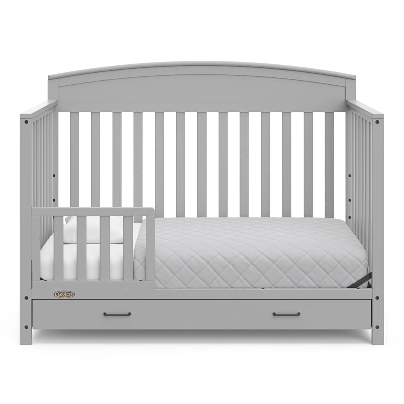 Graco Benton 5-in-1 Convertible Crib with Drawer - Pebble Gray